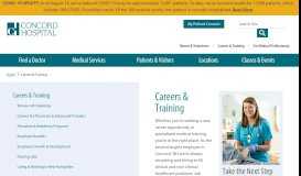 
							         Careers & Training - Concord Hospital								  
							    