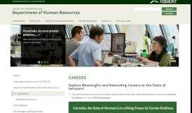 
							         Careers - Vermont Human Resources - Vermont.gov								  
							    