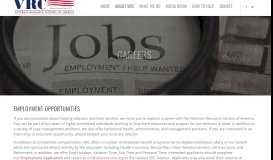 
							         Careers – Veterans Resources of America								  
							    