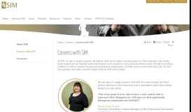 
							         Careers with SIM – Singapore Institute of Management (SIM)								  
							    