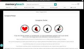 
							         Caregiver Portal at MemoryBeach Company								  
							    