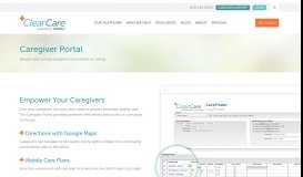 
							         Caregiver Portal for Home Care Agencies - ClearCare Online								  
							    