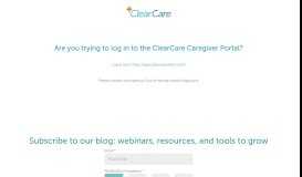 
							         Caregiver Support - ClearCare								  
							    