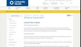 
							         CareLink | Support Services | University Health System								  
							    