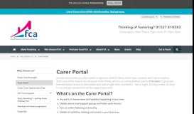 
							         Carer Connect | FCA - Foster Care Associates								  
							    