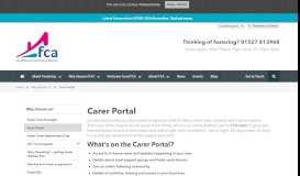 
							         Carer Portal | FCA - Foster Care Associates								  
							    