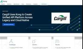 
							         Cargill Uses Kong to Create Unified API Platform Across Legacy and ...								  
							    