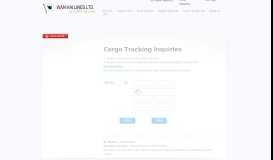 
							         Cargo Tracking - WAN HAI LINES LTD.								  
							    