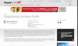 
							         CargoSphere - Supply Chain 24/7 Company								  
							    