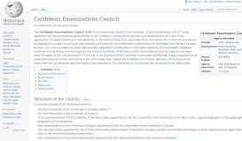 
							         Caribbean Examinations Council - Wikipedia								  
							    