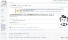
							         Caribbean Maritime Institute - Wikipedia								  
							    