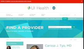 
							         Carissa Tyo, Internist, Internal Medicine | UI Health								  
							    