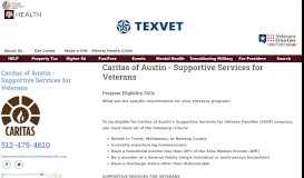 
							         Caritas of Austin | TexVet								  
							    