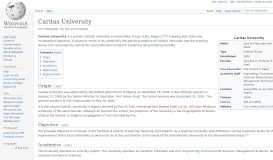 
							         Caritas University - Wikipedia								  
							    