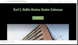 
							         Carl E. Balita Review Center Caloocan - Test Preparation ...								  
							    