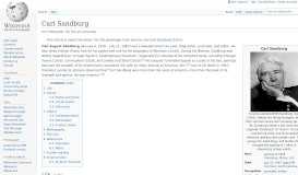 
							         Carl Sandburg - Wikipedia								  
							    