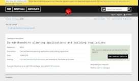 
							         Carmarthenshire planning applications and building regulations | The ...								  
							    