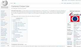 
							         Carnival Cruise Line - Wikipedia								  
							    