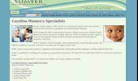 
							         Carolina Women's Specialists - Sumter Family Health Center								  
							    