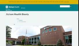 
							         Carolinas HealthCare System | Stanly - Atrium Health								  
							    