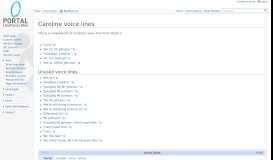 
							         Caroline voice lines - Portal Wiki								  
							    