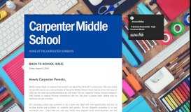 
							         Carpenter Middle School - Smore								  
							    