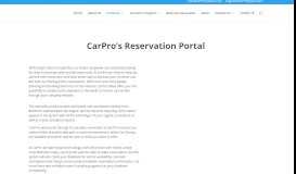 
							         CarPro's Reservation Portal | CarPro Systems								  
							    