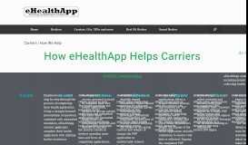 
							         Carriers and TPAs - - eHealthApp								  
							    