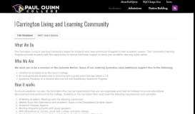 
							         Carrington Living and Learning Community | Paul Quinn College								  
							    
