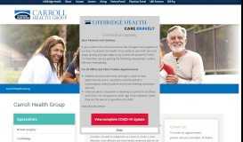 Carroll Health Group Patient Portal Page