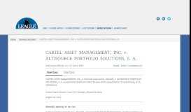 
							         CARTEL ASSET MANAGEMENT, | Civil Action File... | 20130903967 ...								  
							    