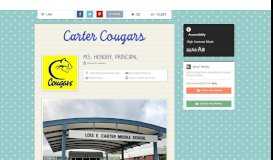 
							         Carter Cougars | Smore Newsletters for Education								  
							    