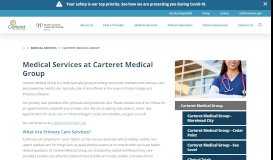 
							         Carteret Health Care > Medical Services > Carteret Medical Group								  
							    