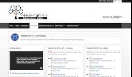
							         Cartridges - Faculty Toolkit - The Learning Portal at Ontario Colleges ...								  
							    