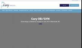 
							         Cary OB/GYN: Gynecology: Cary, NC & Morrisville, NC								  
							    