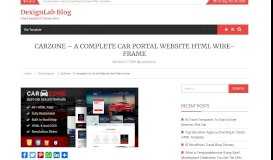 
							         CarZone – A Complete Car Portal Website Html Wire-Frame ...								  
							    