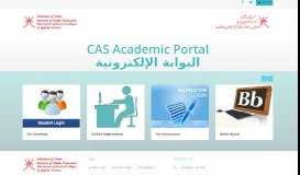 
							         CAS Academic Portal - College of Applied Sciences								  
							    