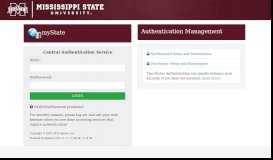 
							         CAS – Central Authentication Service - Mississippi State University								  
							    