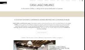 
							         CASA LAGO: Uno spazio polifunzionale a Milano per eventi ...								  
							    
