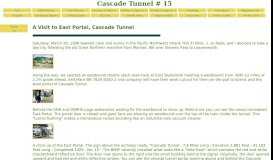 
							         Cascade Tunnel # 15 - Great Northern Railway								  
							    
