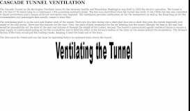 
							         Cascade Tunnel Ventilation								  
							    