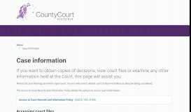 
							         Case information - County Court of Victoria								  
							    