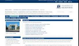 
							         Case Law - Australian Cases, Legislation and Law Reform ...								  
							    