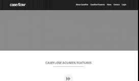 
							         Case Management Software Features | Caseflow Acumen |								  
							    
