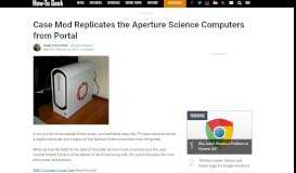 
							         Case Mod Replicates the Aperture Science Computers from Portal								  
							    