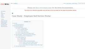 
							         Case Study - Employee Self-Service Portal - Wiki Archive								  
							    