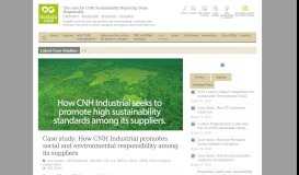 
							         Case study: How CNH Industrial promotes social and environmental ...								  
							    