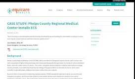 
							         CASE STUDY: Phelps County Regional Medical Center Installs ECS ...								  
							    