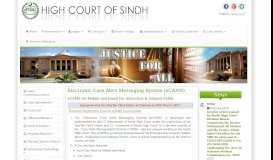 
							         Cases Alert System (eCAMS) on Email /Cell Phone - High Court of Sindh								  
							    