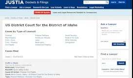 
							         Cases, Dockets and Filings in the US District Court for the District of ...								  
							    